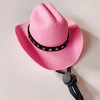 Adjustable Pet Cowboy Hat for Cats & Small Dogs | Summer Pet Costume Hat Richie's