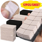 12-Pack Rectangle Felt Chair & Table Leg Pads – Floor Protectors Furniture Leg Pads Richie's