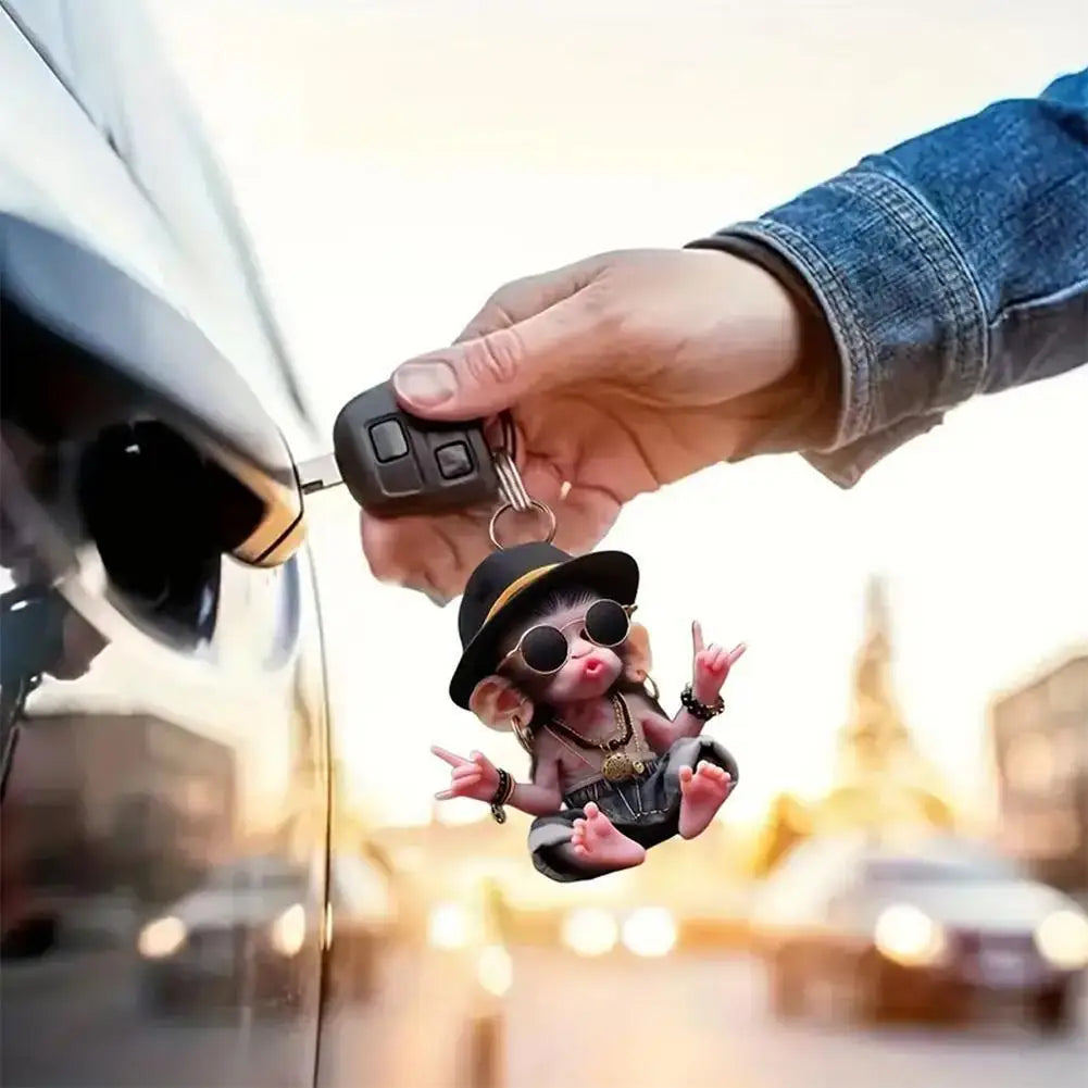 2D Acrylic Monkey Pendant – Car, Bag & Christmas Ornament Acrylic Ornament Pendant Richie's