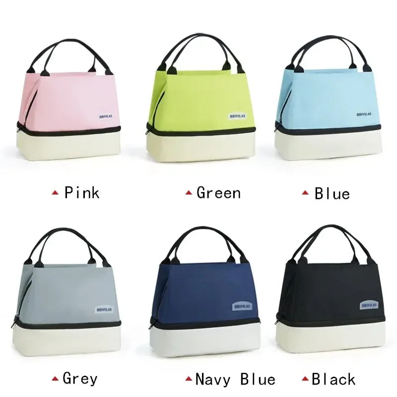 Insulated Lunch Bag with Pocket – Reusable Cooler Tote Insulated Lunch Bag Richie's