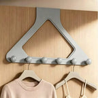 Over-Door Hook Organizer No-Drill Triangular ABS Plastic Over-Door Hook Organizer Richie's Grey