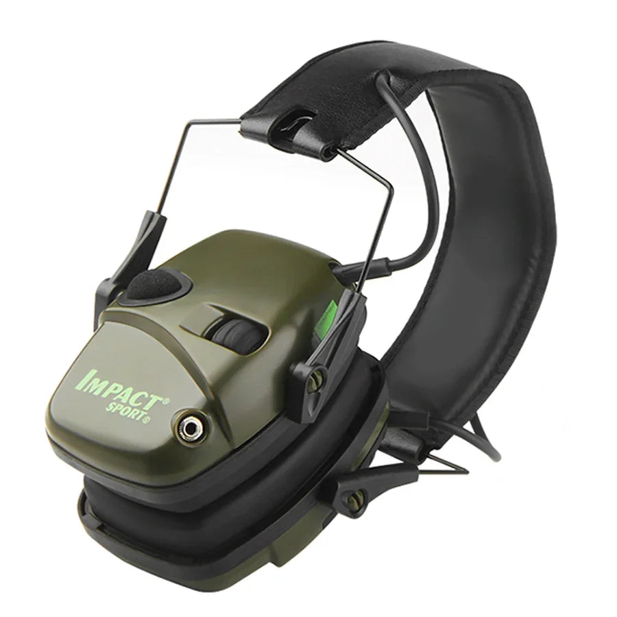 Tactical Electronic Earmuff Sound Amplification Hunting Headset Electronic Shooting Earmuff Richie's green