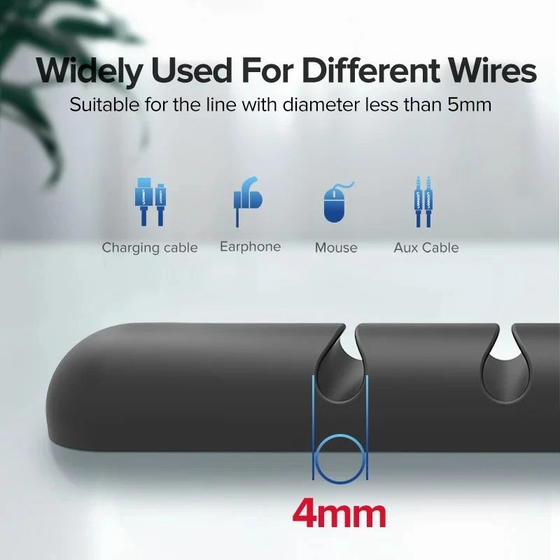 Silicone Cable Organizer Clips – USB Cable Winder & Holder Cable Management Clips Richie's