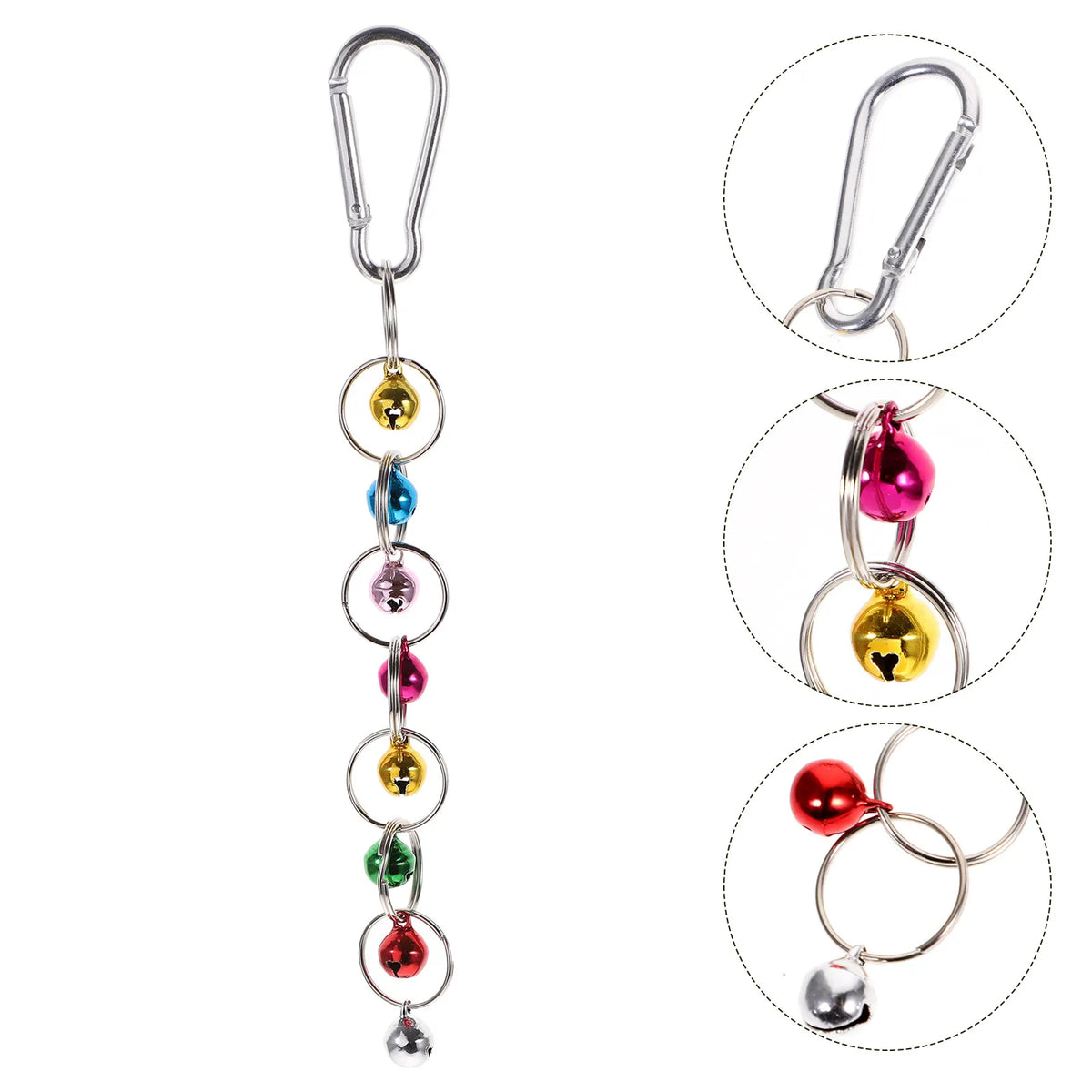 Colorful Parrot Swing with Bell & Anti-Skid Metal Ring Bird Swing Toy Richie's Default Title