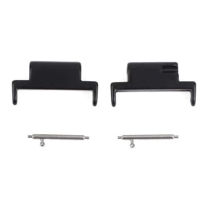 2Pcs Metal Watch Band Adapters 14mm to 20mm Strap Connectors Watch Band Adapter Richie's Black