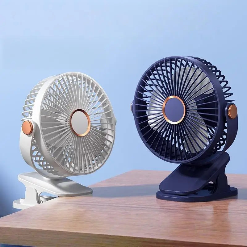 720° Rotatable USB Clip-On Fan with Night Light – 5-Speed Clip-On USB Fan Richie's