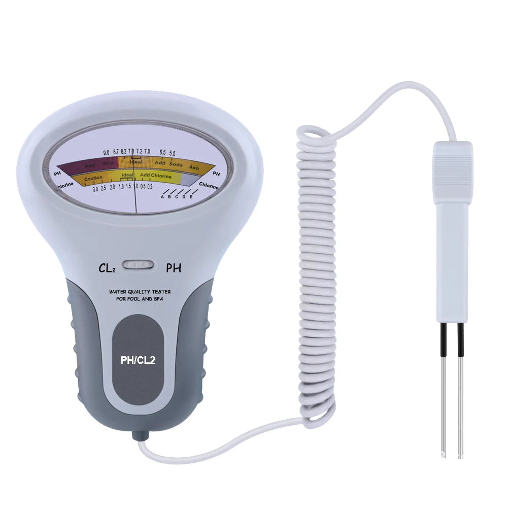 2-in-1 Digital pH & Chlorine Tester – Pool & Spa Meter Pool Water Tester Richie's 1PCS without battery