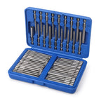 50pc 75mm Extra Long Screwdriver Bit Set – Torx Hex Phillips Square Screwdriver Bit Set Richie's Blue
