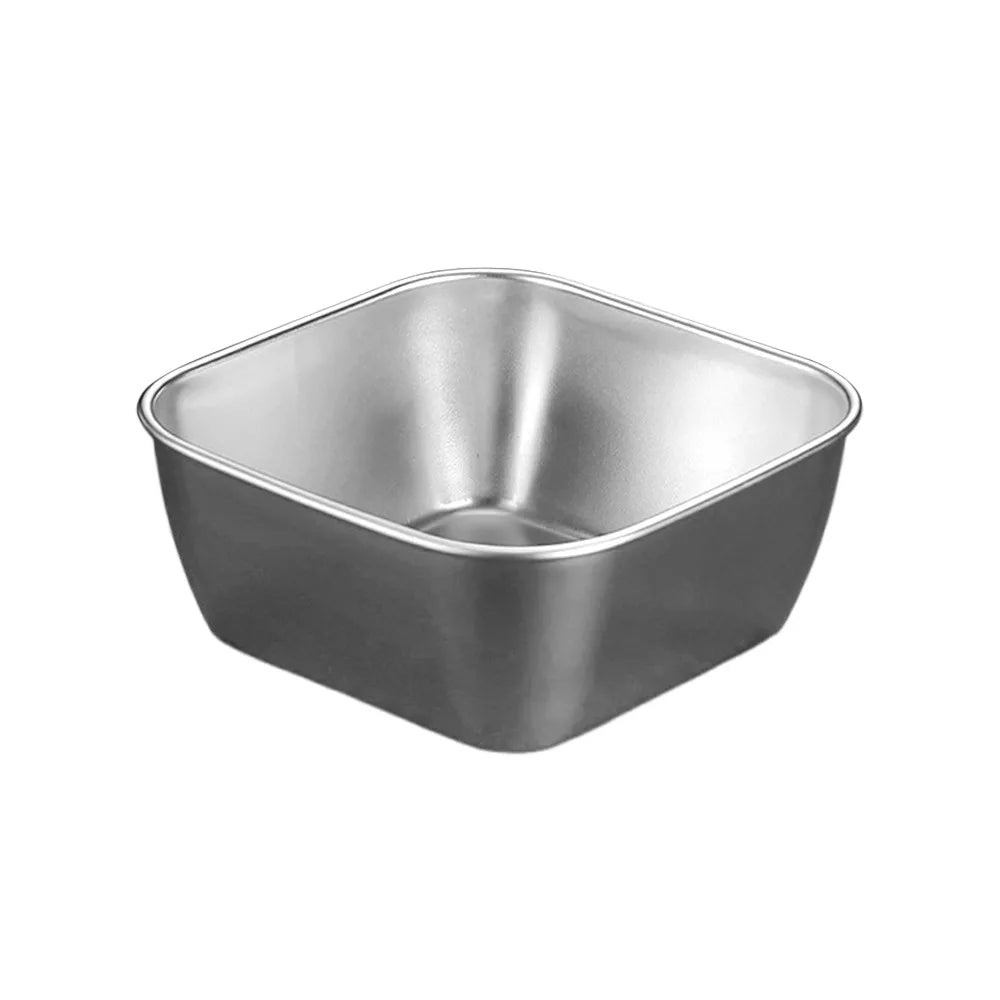 Stainless Steel Snack Basket – Fried Food Tray Silver & Gold Food Serving Basket Richie's Silver-Square