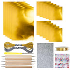 DIY Foil Paper Craft Kit – Gold & Silver Embossing Set Foil Craft Kit Richie's Gold