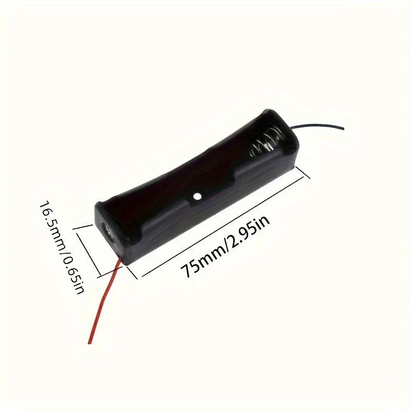 5pcs 18650 Battery Holder Storage Box Case with Wire Lead Battery Holder Case Richie's