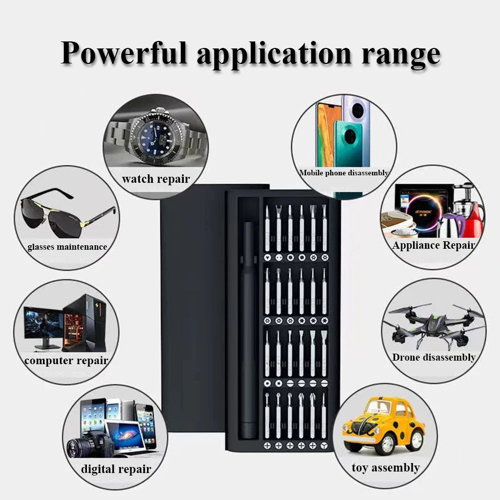 24-in-1 Precision Screwdriver Set | Magnetic Bits, Black Precision Screwdriver Set Richie's