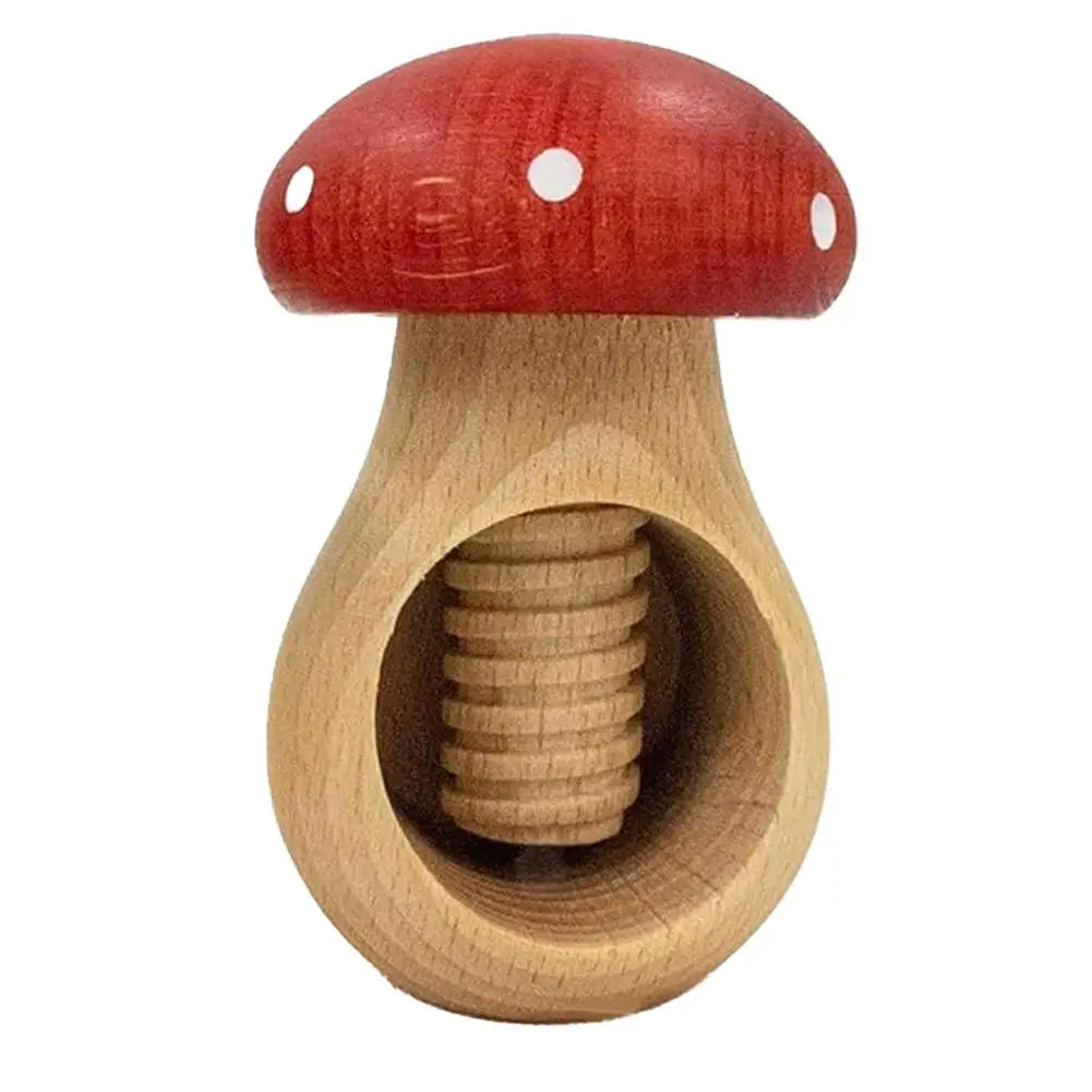 Wooden Mushroom Walnut Cracker – Manual Screw Press Nutcracker Manual Nutcracker Richie's Red