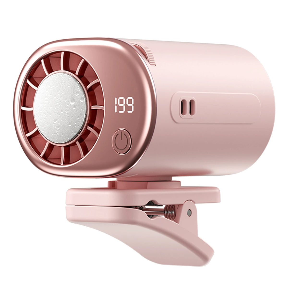 JOCESTYLE Clip-On Car Fan 199 Speeds LED Display | Portable Portable Clip Fan Richie's Pink