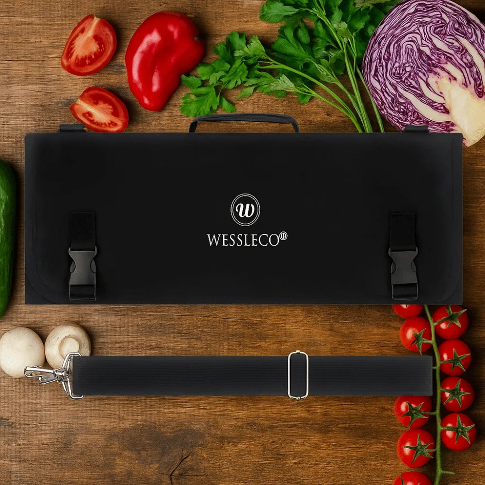Oxford Chef Knife Roll Bag with Shoulder Strap | Large Capacity Knife Roll Bag Richie's