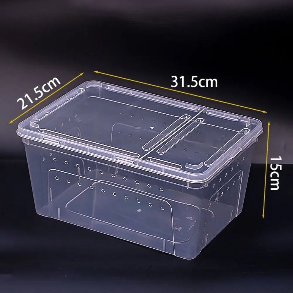 Transparent Reptile Breeding Box – Ventilated Stackable Terrarium Reptile Terrarium Richie's large