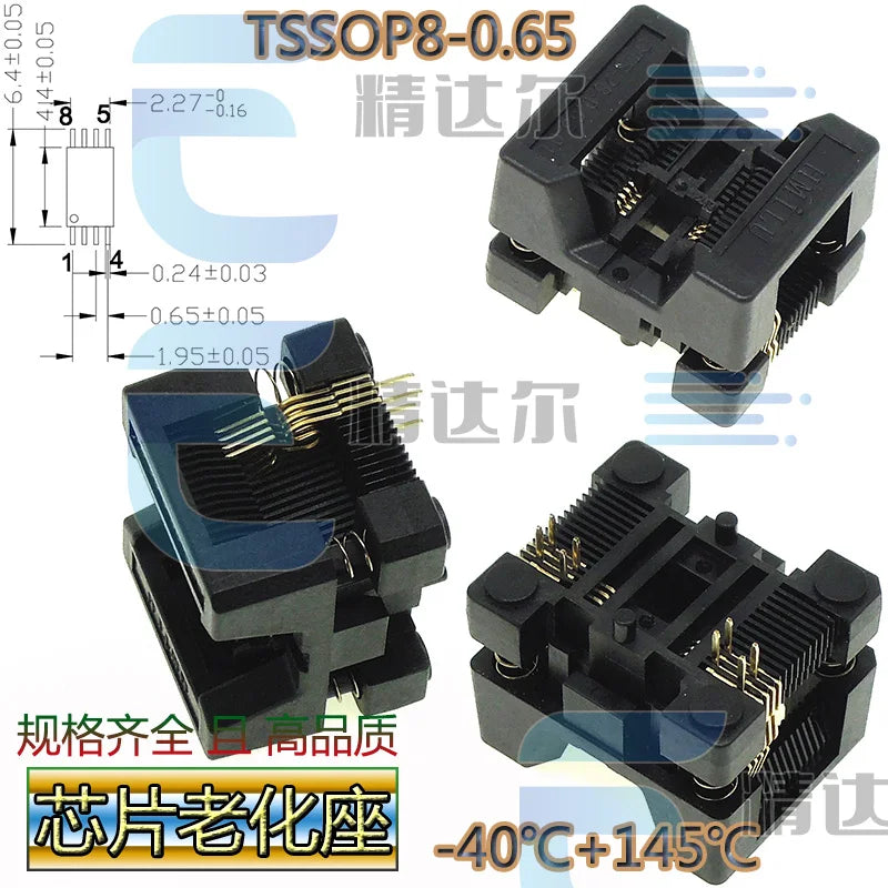 SOP TSSOP Programmer Adapter Socket 150–300MIL | Bare Socket IC Programmer Socket Richie's TSSOP8-0.65(173MIL)