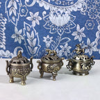 Chinese Style Alloy Incense Burner Bowl with Handle | Yoga Decor Incense Burner Richie's