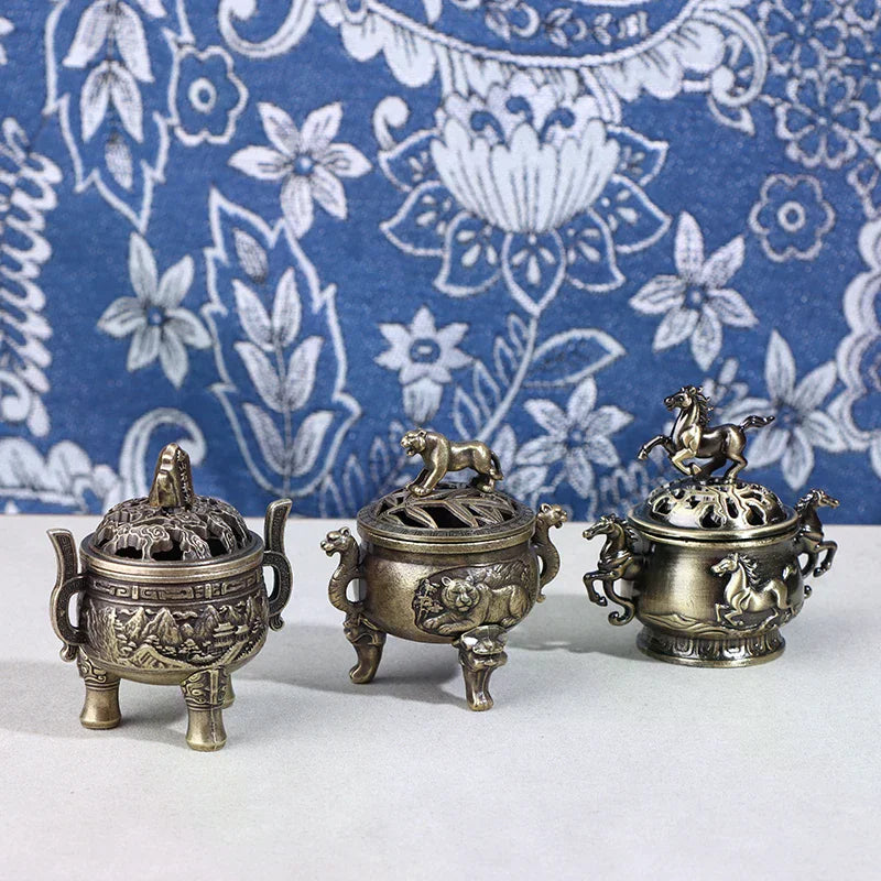 Chinese Style Alloy Incense Burner Bowl – Yoga & Home Decor Incense Burner Richie's