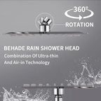 8-Inch Square Stainless Steel Rainfall Shower Head | Ultra-Thin Rainfall Shower Head Richie's