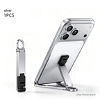 Mini Foldable Keychain Phone Stand – Multi-Angle Adjustable Phone Stand Richie's Silver