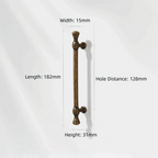 Zinc Alloy Furniture Handles – Bronze Antique Drawer Pulls Furniture Cabinet Handle Richie's Bronze 182mm