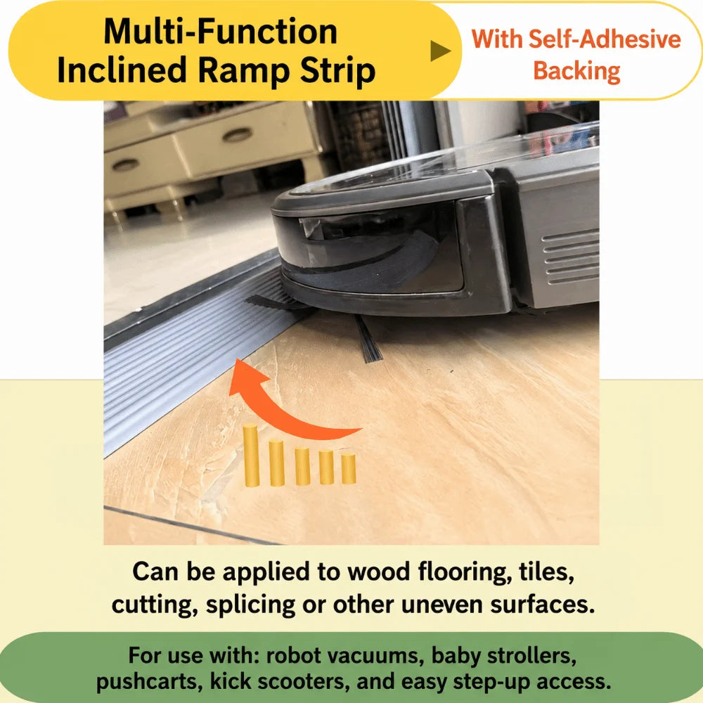 1M Silicone Threshold Ramp Strip for Robot Vacuums & Bikes Threshold Ramp Strip Richie's