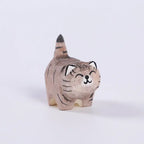 Hand Carved Wooden Cat Figurine | Kitten Desk Ornament Wooden Cat Figurine Richie's A3
