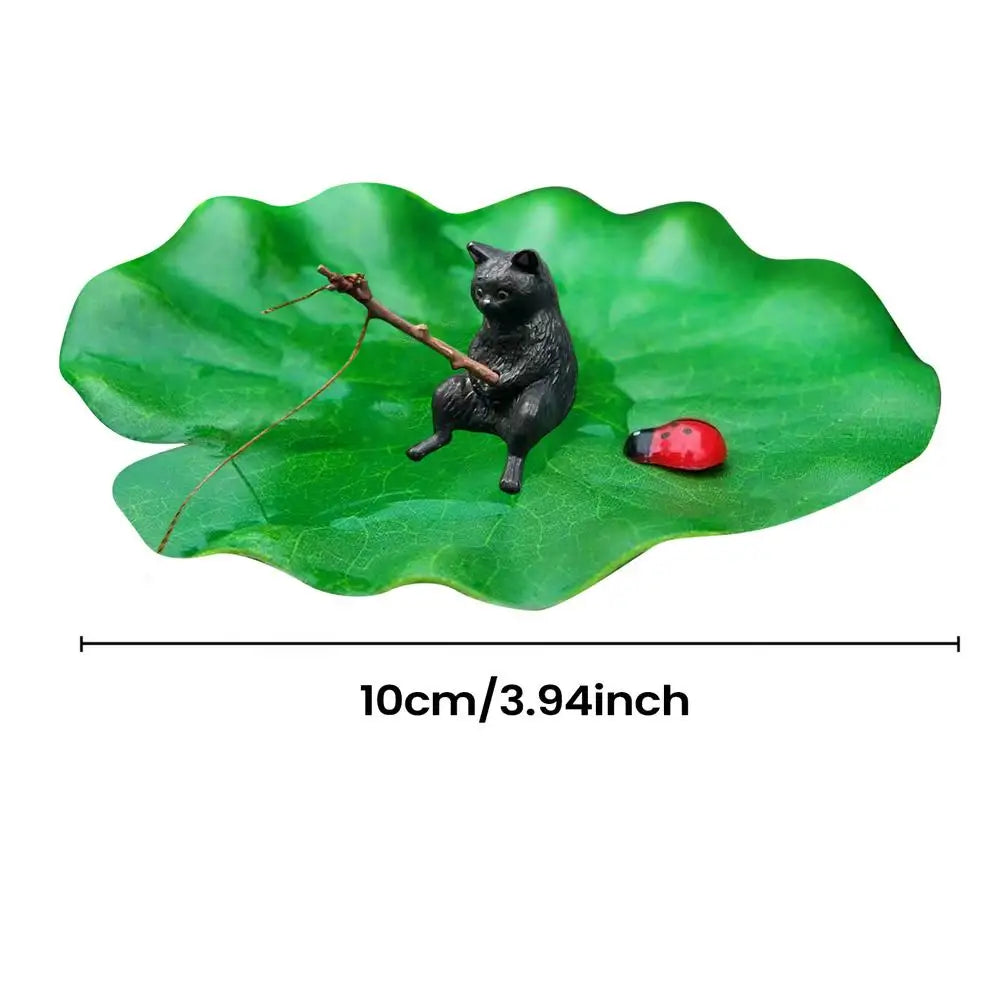 Floating Cat Fishing Aquarium Ornament – Resin Betta Tank Decor Aquarium Ornament Richie's 06