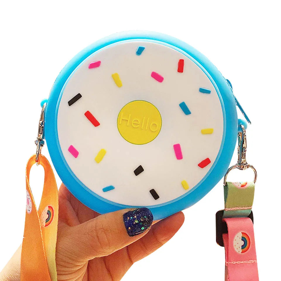 Kids Donut Round Crossbody Bag Rainbow Girls Shoulder Handbag Kids Crossbody Bag Richie's 6
