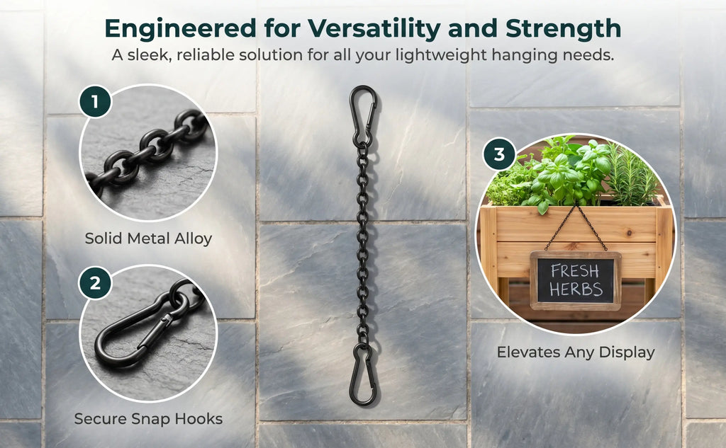6-Pack Black Iron Hanging Chains for Door Signs & Nameplates Hanging Display Chains Richie's