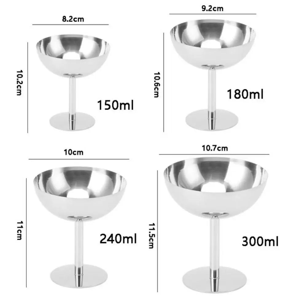Stainless Steel Ice Cream Bowls – Multi-Size Silver & Gold Stainless Steel Bowl Richie's