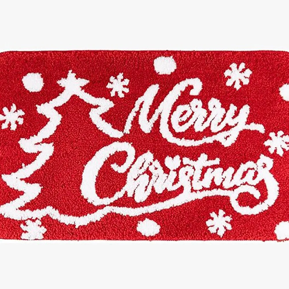 Santa Claus Christmas Door Mat – Non-Slip Crystal Fleece Holiday Floor Mat Richie's Style 6