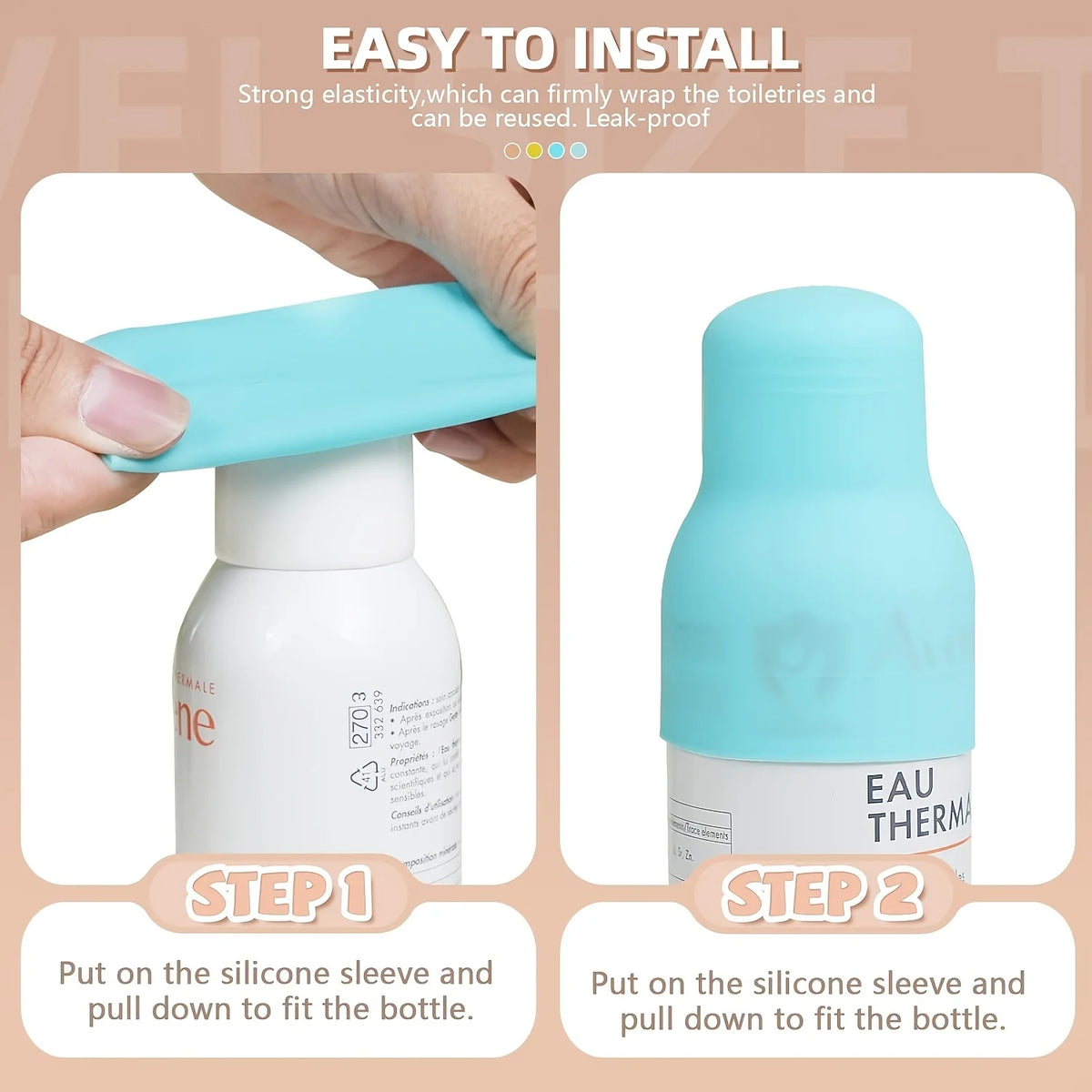 Silicone Travel Bottle Covers – Leak-Proof Toiletry Caps Travel Bottle Covers Richie's