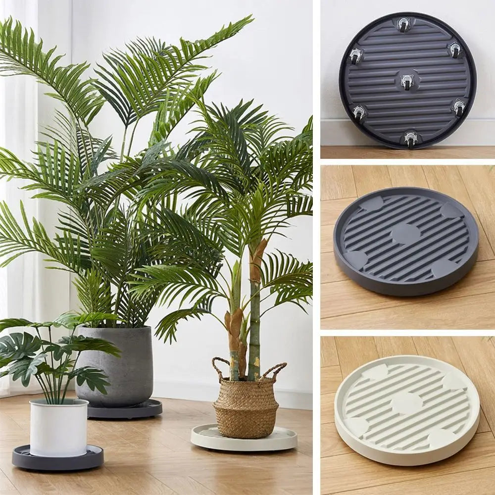 Rolling Plant Saucer Tray with Wheels – 19/22/25cm Drip Tray Plant Saucer Tray Richie's