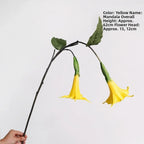 PU Mandala Artificial Flowers White Wall Hanging Faux Floral Artificial Flower Decor Richie's Yellow