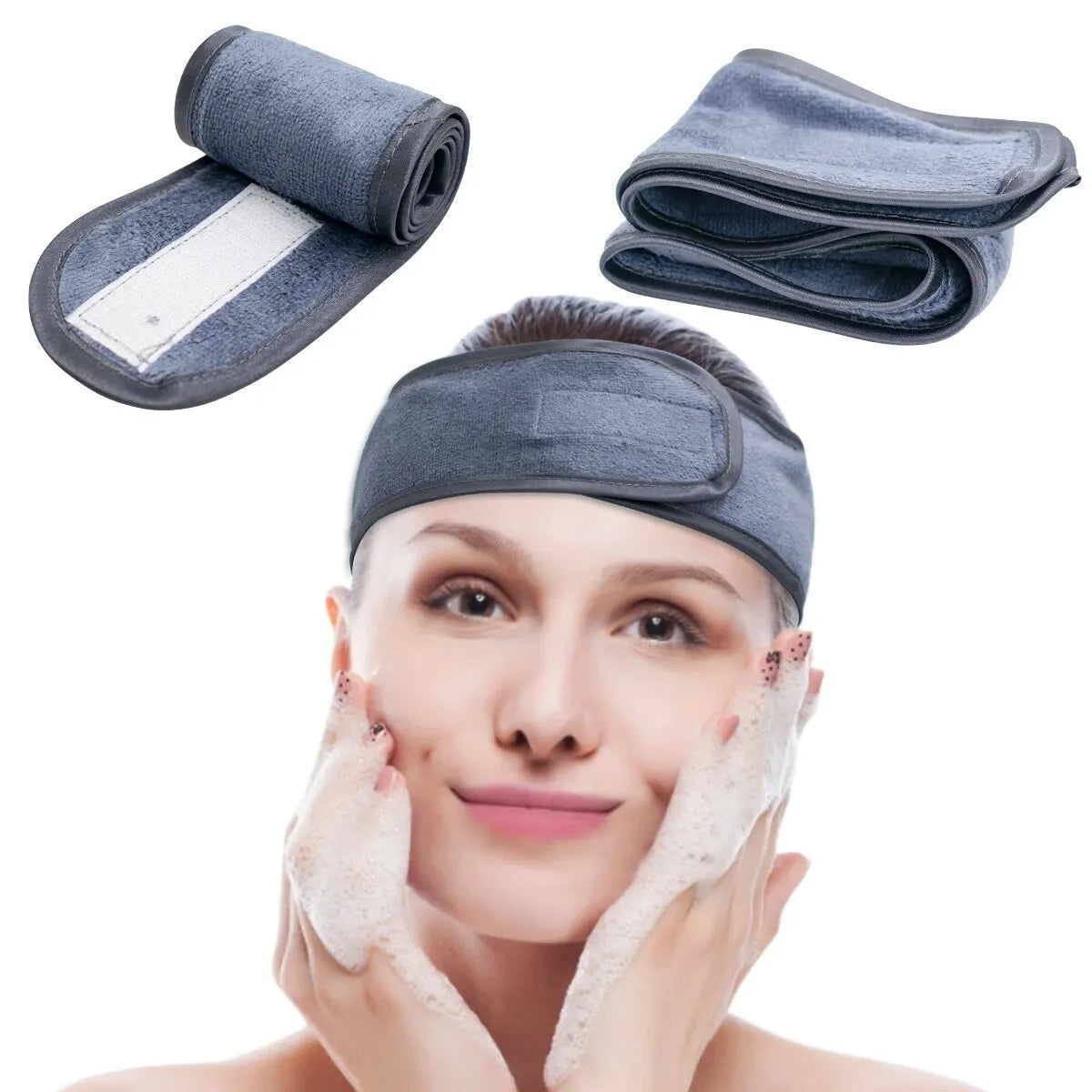 Adjustable Microfiber Makeup Headband for Spa & Face Wash Makeup Headband Richie's