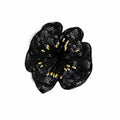 3D Handmade Beaded Flower Sew-On Patch – Colorful Sequin Applique Sew-On Applique Patch Richie's Black