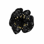 3D Handmade Beaded Flower Sew-On Patch – Colorful Sequin Applique Sew-On Applique Patch Richie's Black