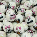 40pcs Iridescent Ghost Acrylic Beads 16mm Halloween DIY Craft Craft Beads Richie's