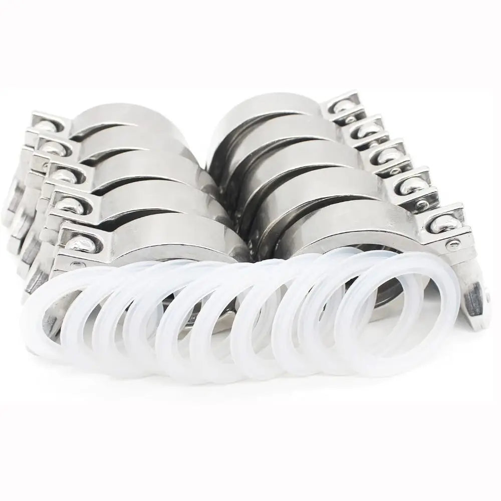 SS304 Stainless Steel Tri Clamp Fitting with Silicone Gasket Tri Clamp Fitting Richie's K 106mm 3.5in