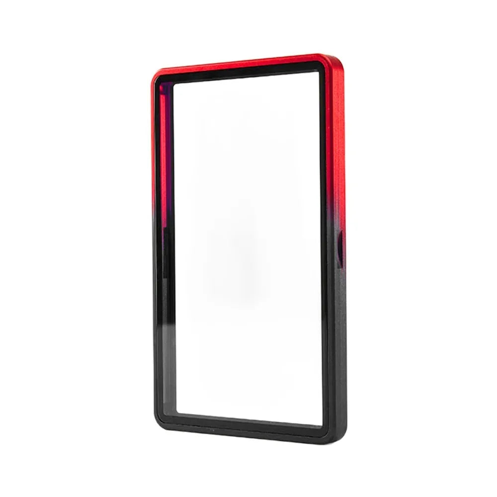 Gradient Aluminum Trading Card Case 35PT UV Double-Sided Glass Trading Card Case Richie's Black red
