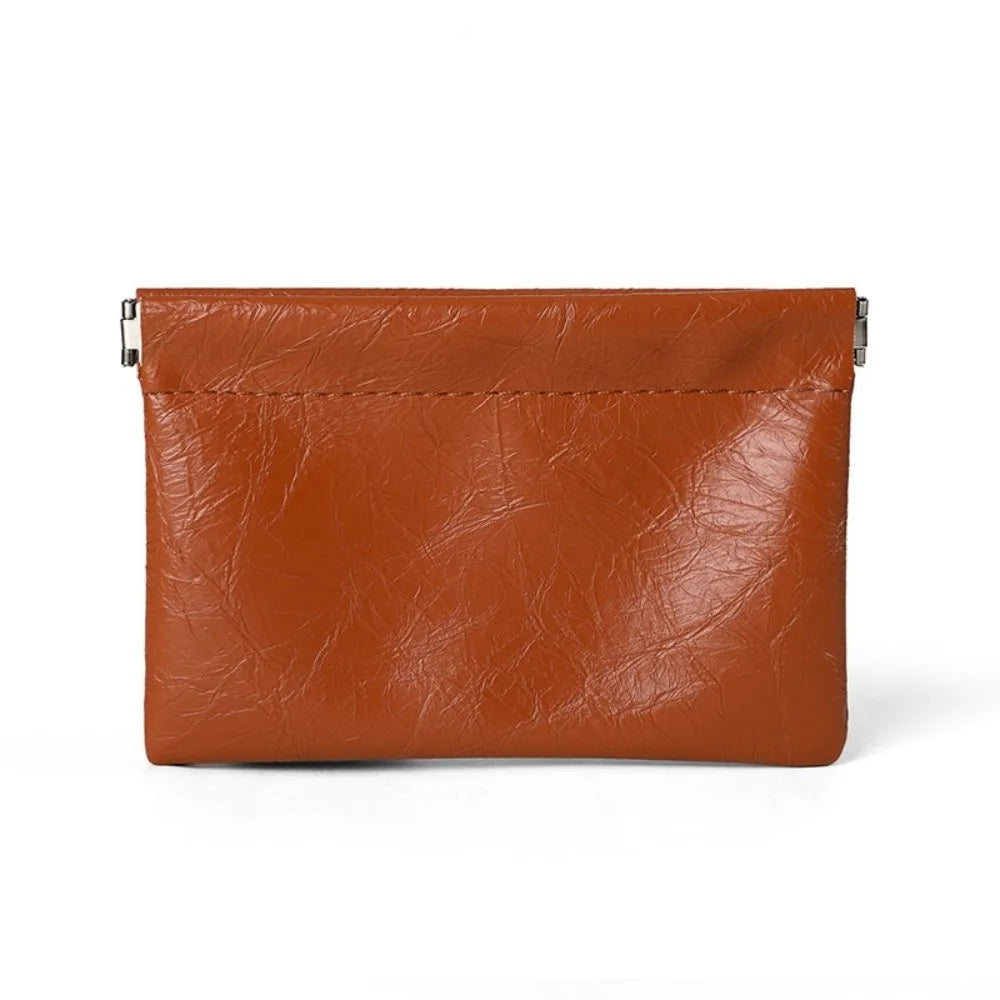 Waterproof PU Leather Coin Purse – Auto-Closure Mini Bag Coin Purse Richie's Large Brown