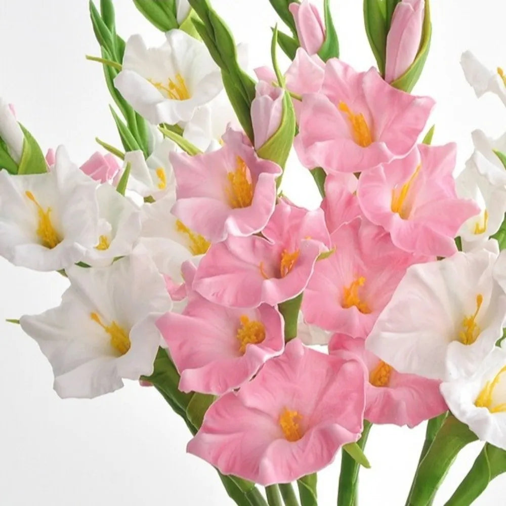 Purple White Artificial Gladiolus Branch – PU Fake Flower Stem Artificial Flower Stem Richie's