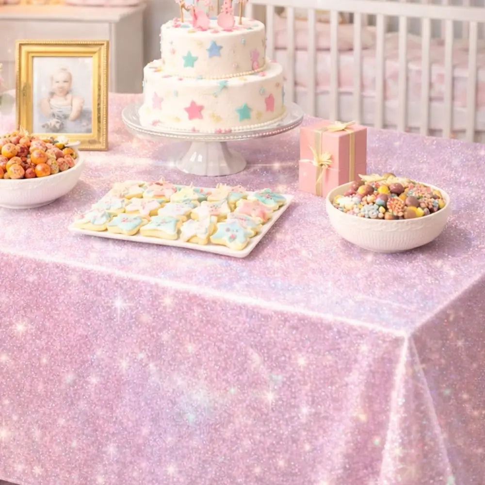 Laser Foil Disposable Party Tablecloth – Shiny Table Cover Disposable Tablecloth Richie's