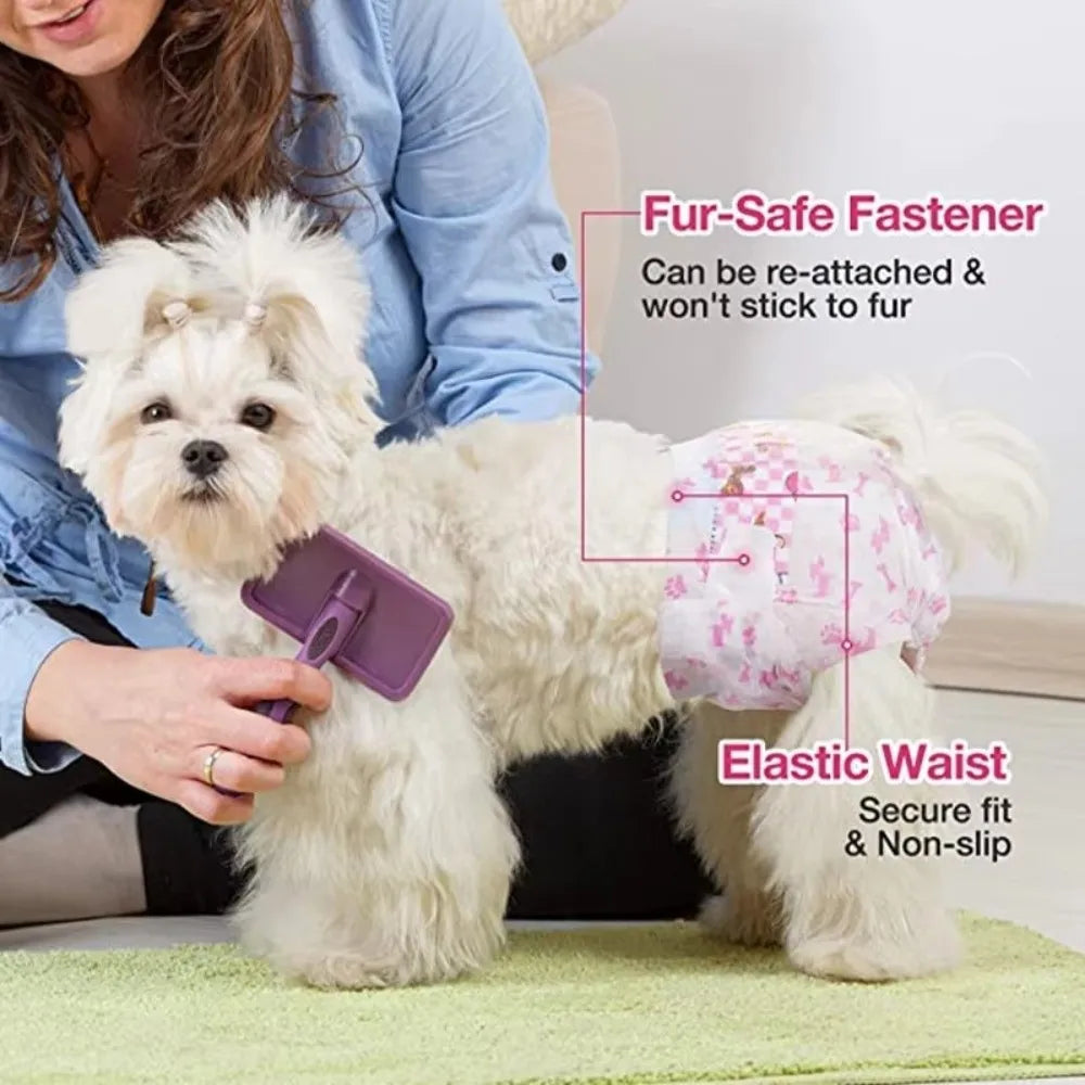 Disposable Dog Diapers Male & Female – 10 Pack Super Absorbent Dog Diapers Richie's
