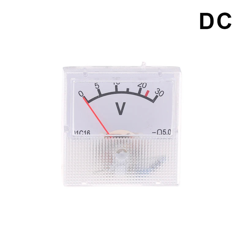 Analog Panel Voltmeter Ammeter AC/DC Voltage Current Meter Analog Panel Meter Richie's DC 30V