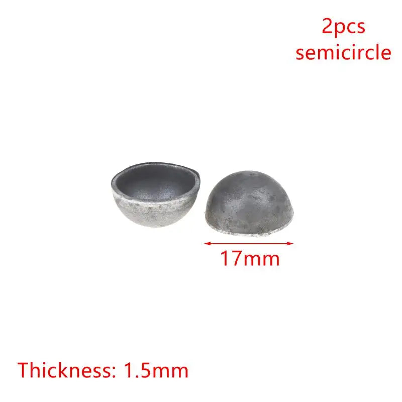 2Pcs Hollow Iron Half Ball Hemispheres Welding Decor 17–60mm Decorative Metal Dome Richie's 17mm