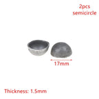 2Pcs Hollow Iron Half Ball Hemispheres Welding Decor 17–60mm Decorative Metal Dome Richie's 17mm