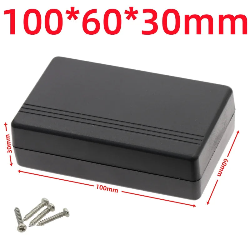 Waterproof ABS Plastic Project Box Electronic Enclosure Case Electronic Enclosure Box Richie's 100x60x30mm-Black